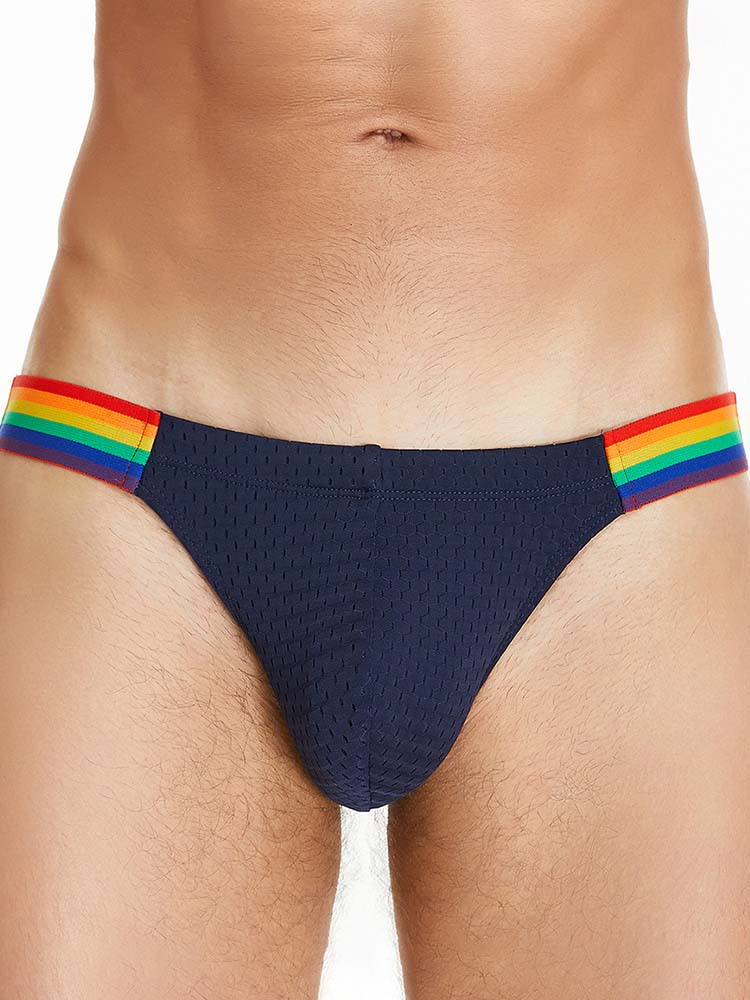 Men's Rainbow Waistband Low Rise Briefs