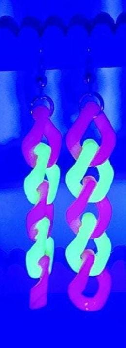 3D Printed Cuban Chain Earrings