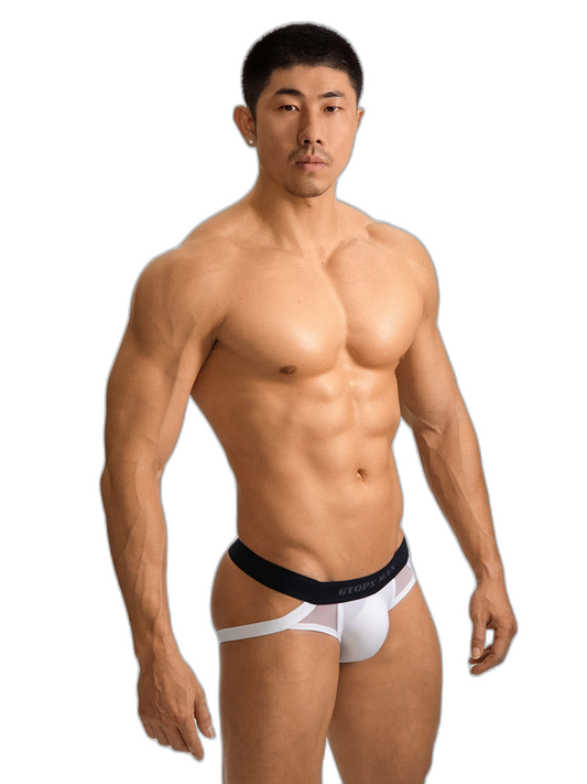 2 Pack Men's Low-Rise Ice Silk Breathable Mesh Jockstrap