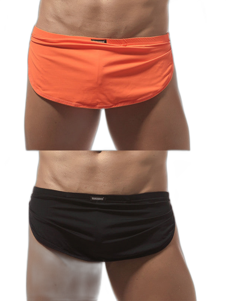 Men's Sexy Side Split Boxers With Support Pouch