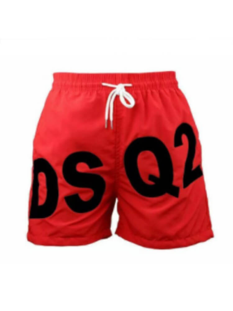 Men's Letter Print Athletic Outdoor Beach Shorts