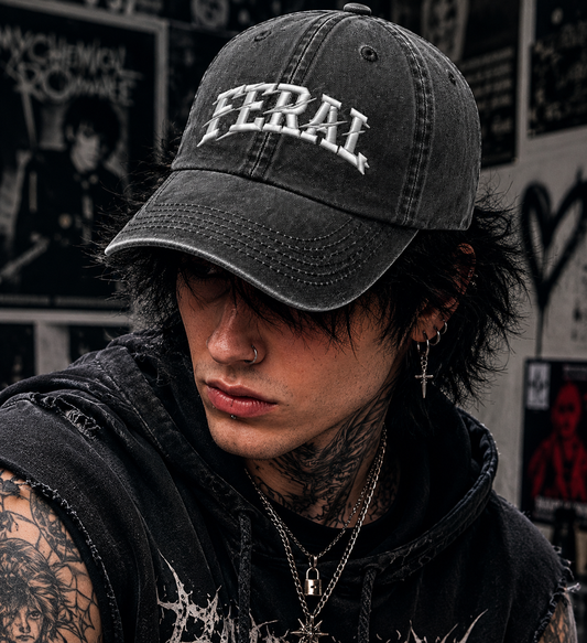 Feral | Stone Washed Embroidered Cap