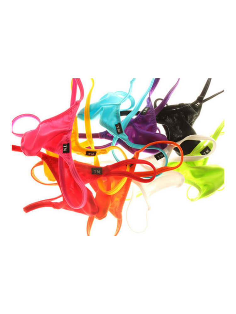 Men's Solid Color String Nylon Thong