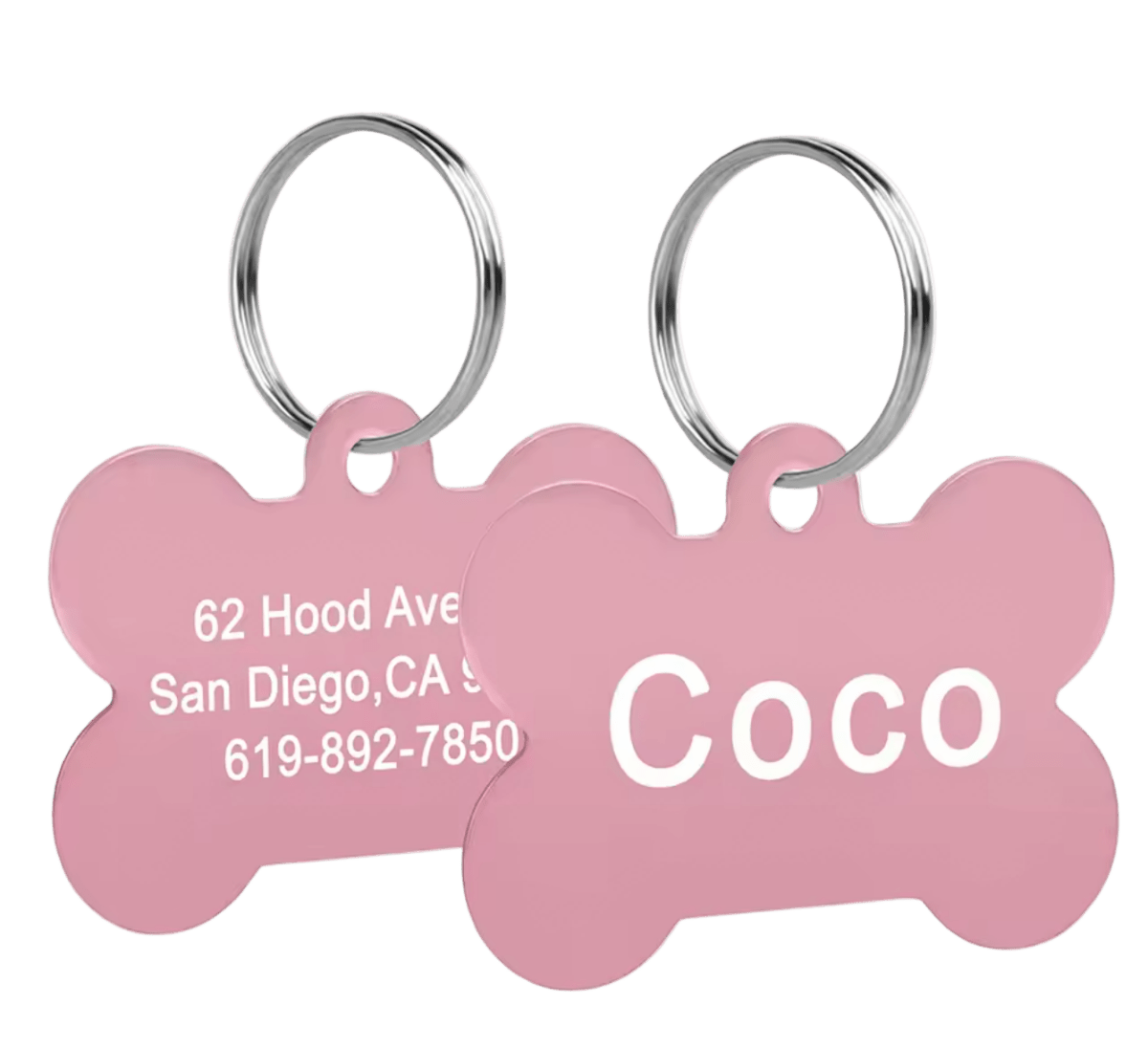 Custom Metal Tag Pink