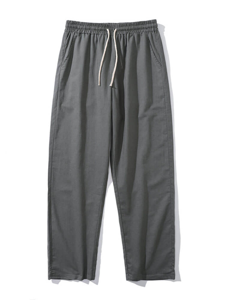Men's Casual Loose Straight-Leg Cotton-Linen Pants