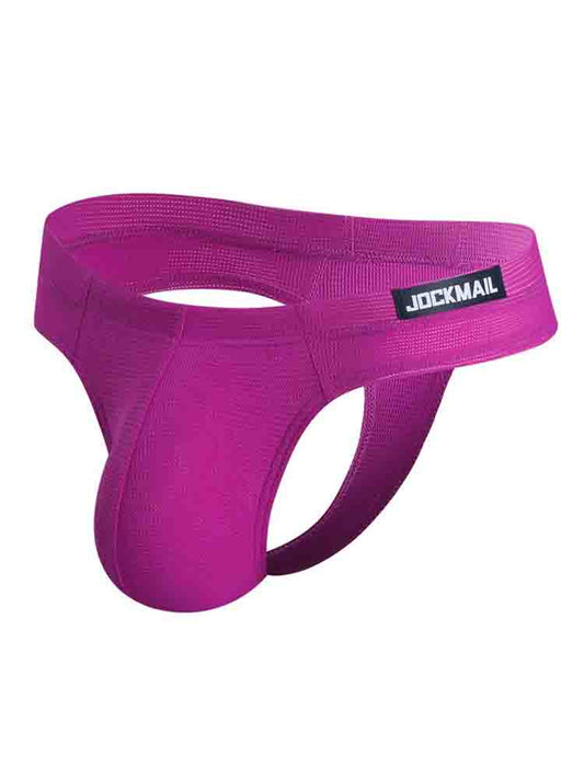 Men's Solid Color Mesh Bikini Briefs
