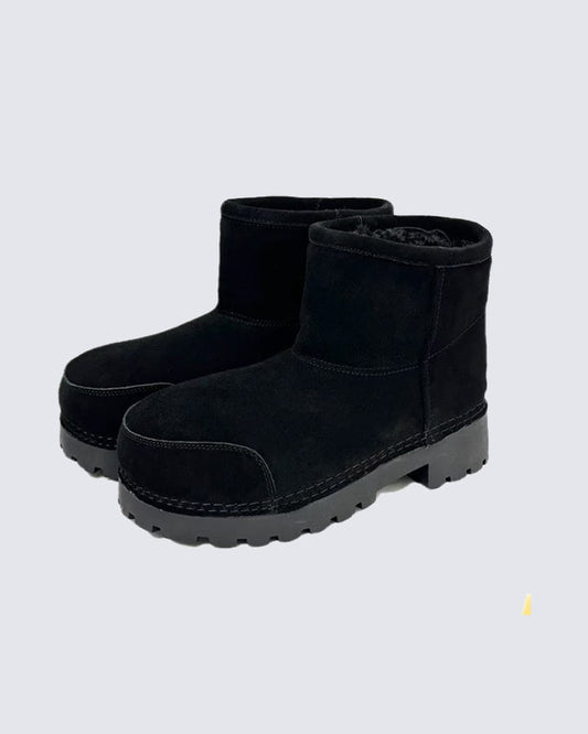 Thick Sole Sheepskin Short Snow Boots