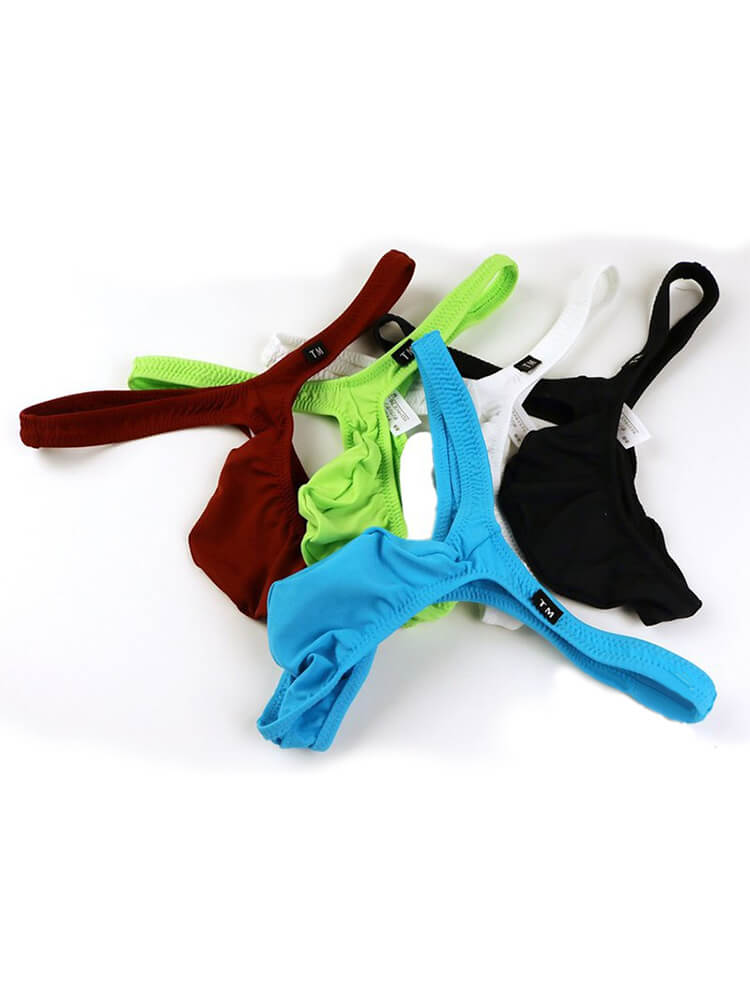 Men's Sexy Low Rise Ice Silk Thong