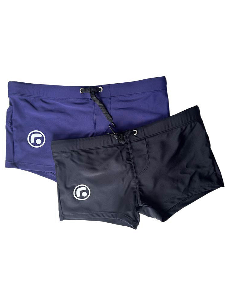 Men's Solid Color Flat Swim Trunks