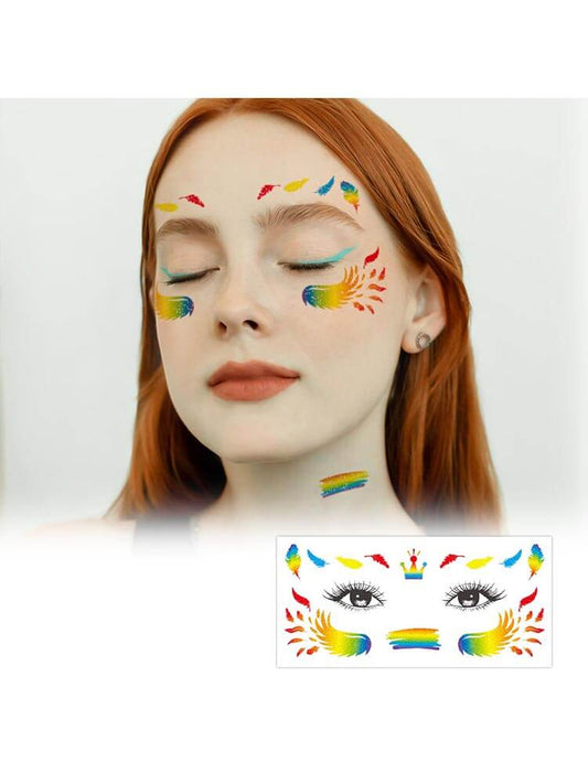 Waterproof Glitter Rainbow Pride Tattoo Sticker