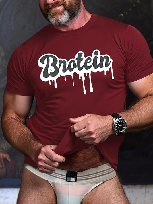 Men's Brotein Print Gay Pride T-Shirt