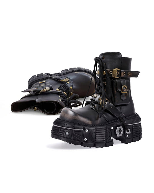 Gothic Punk Heavy-Duty Combat Boots