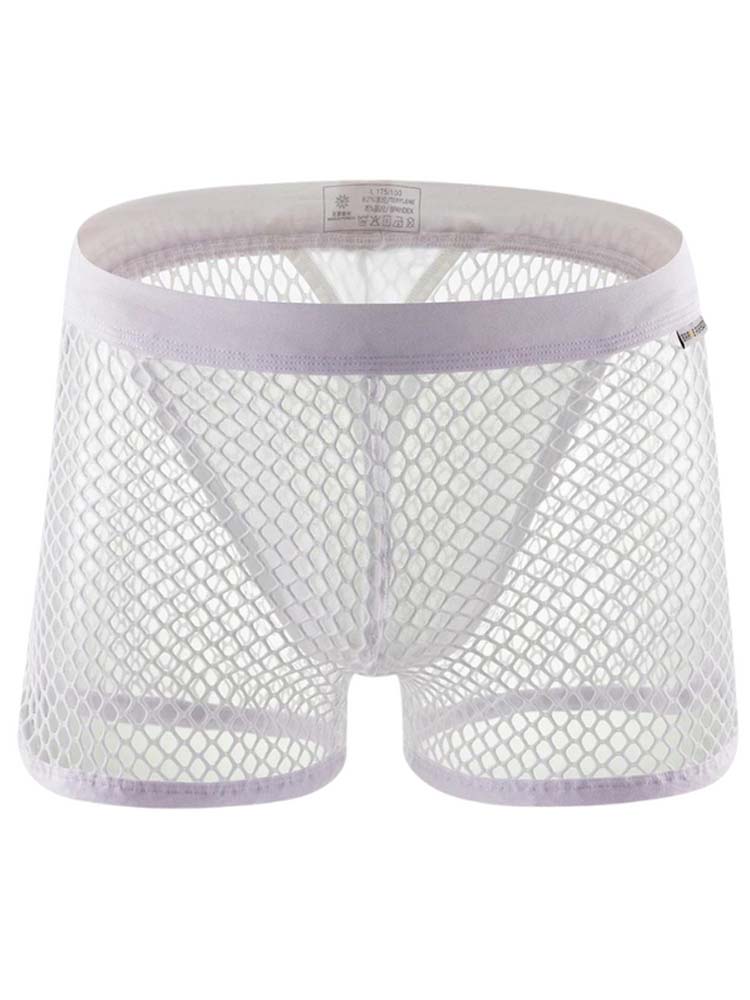 Men's Sports Fishnet See-through Trunks