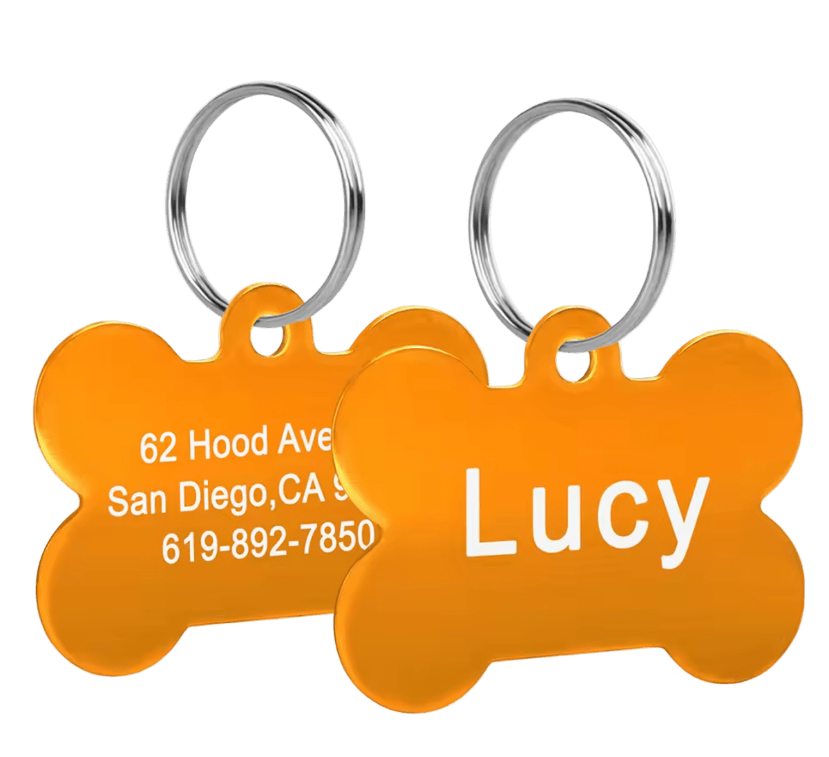 Custom Metal Tag Orange