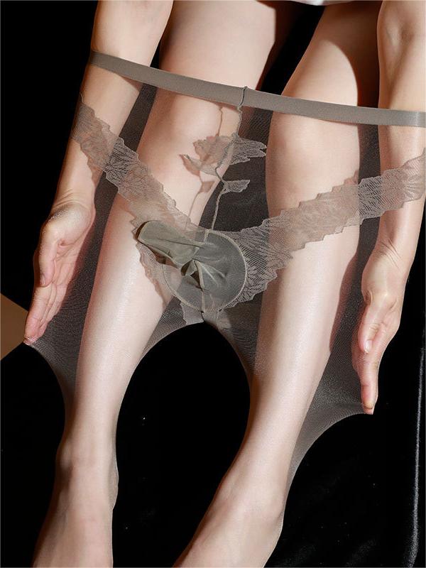 Men's Gun Bullet Separation Closed Flower Pantyhose