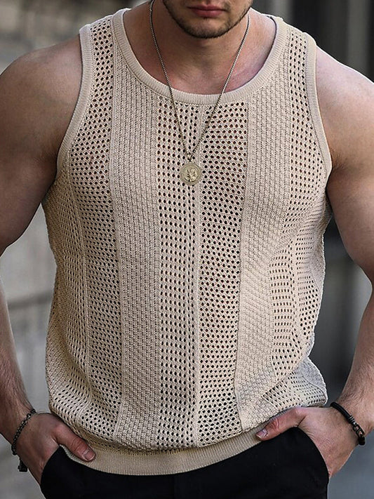 Men's Cutout Slim Knit Vest