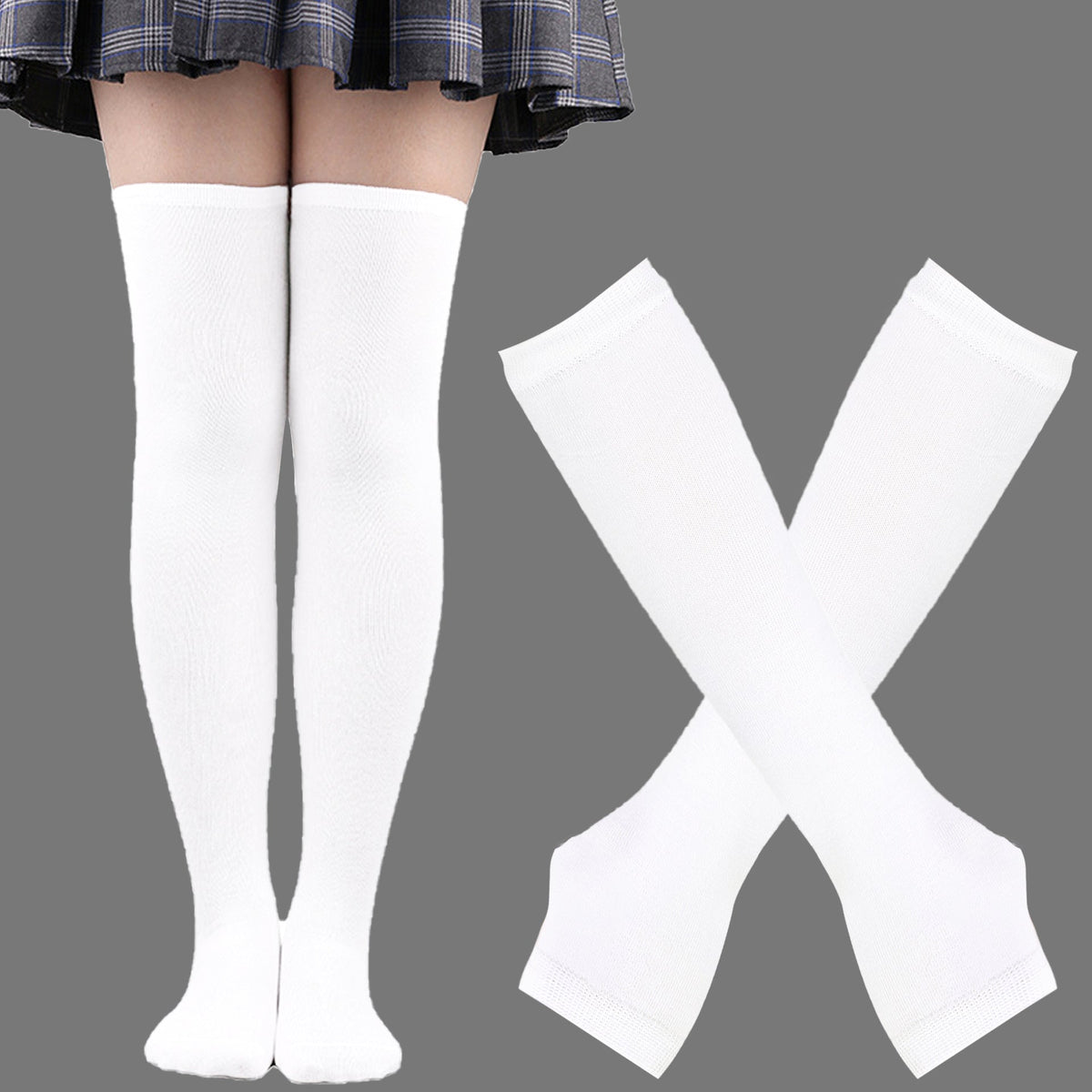 Femboy Thigh High Socks Set (Solid)