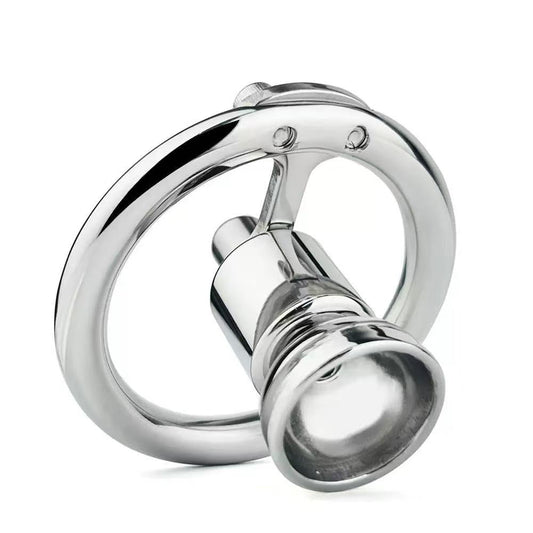 Flat Chastity Cage with Metal Inverted