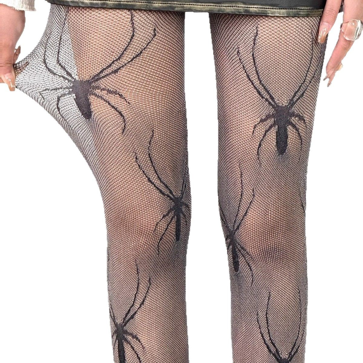 Gothic Spider Mesh Pantyhose
