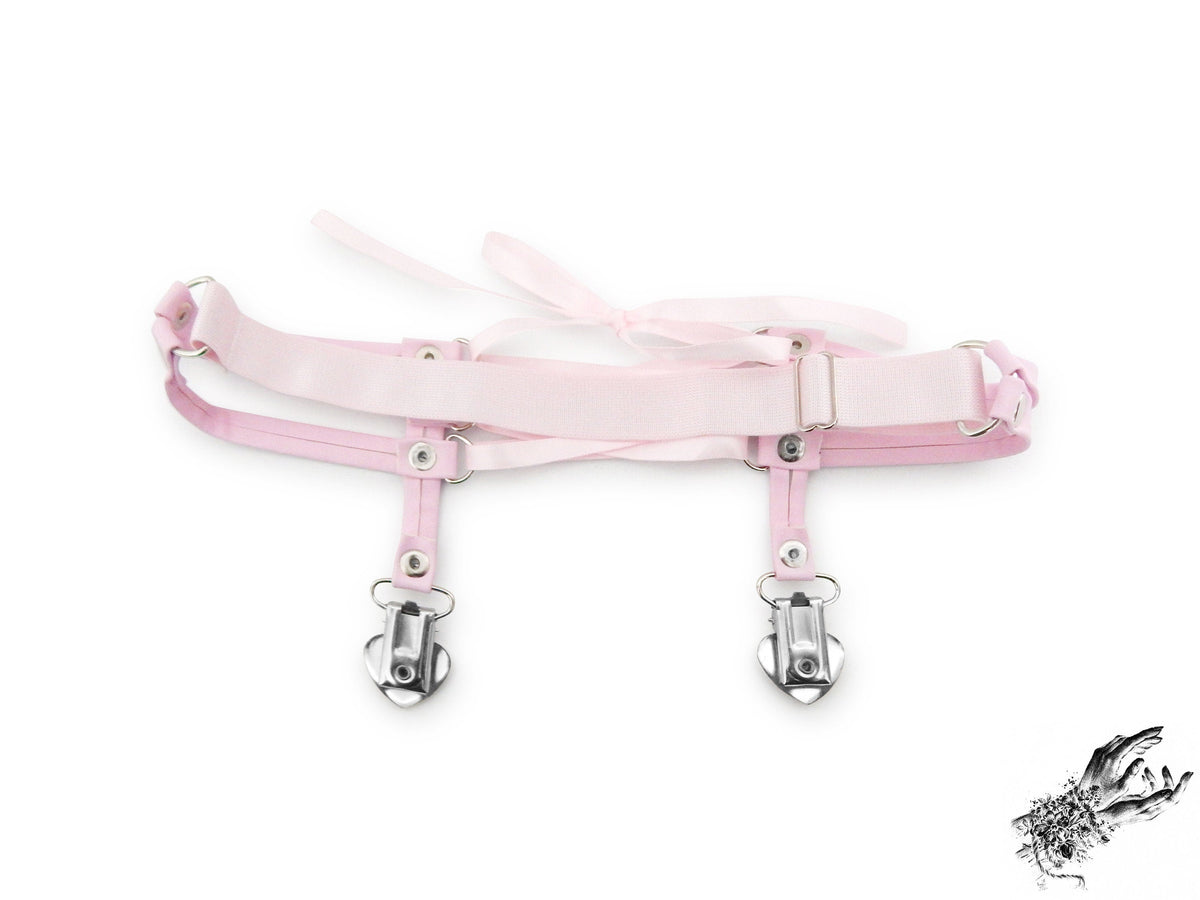 Pink Corset Lacing Garter - REGULAR SIZE
