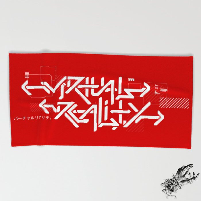 Red Virtual Reality Gym Towel