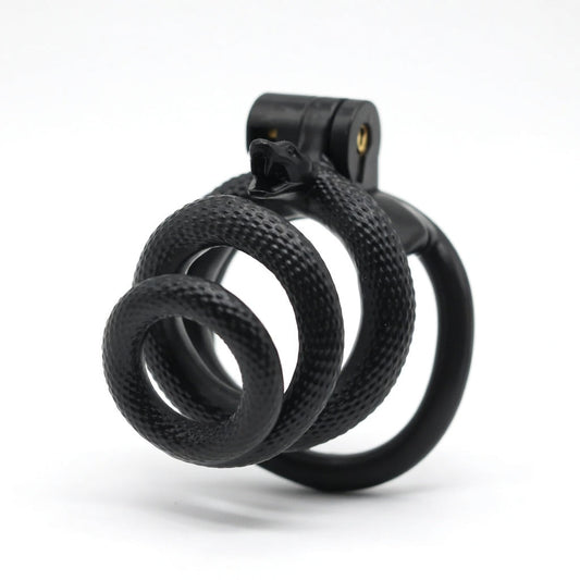 Snake-Shaped Resin Chastity Cage – Spiral Wrap Design | Lightweight, Breathable & Secure Fit