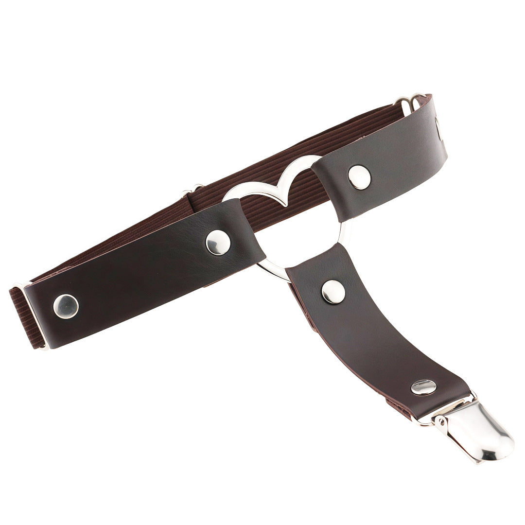 Leather Heart Femboy Thigh Garter