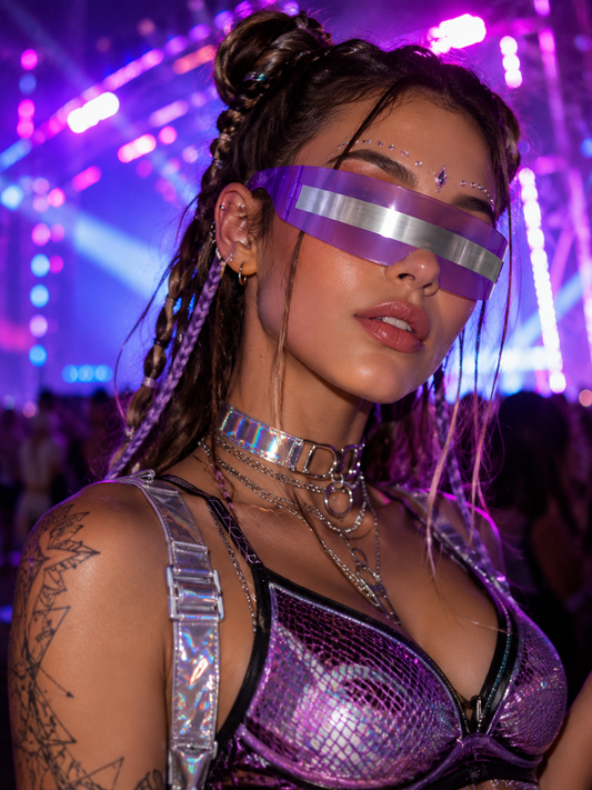 Lilac Cyber Shield Glasses