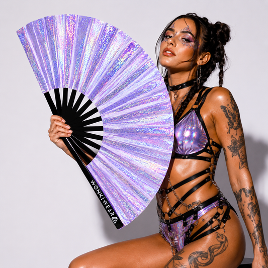 Luna Galaxy Iridescent Festival Fan