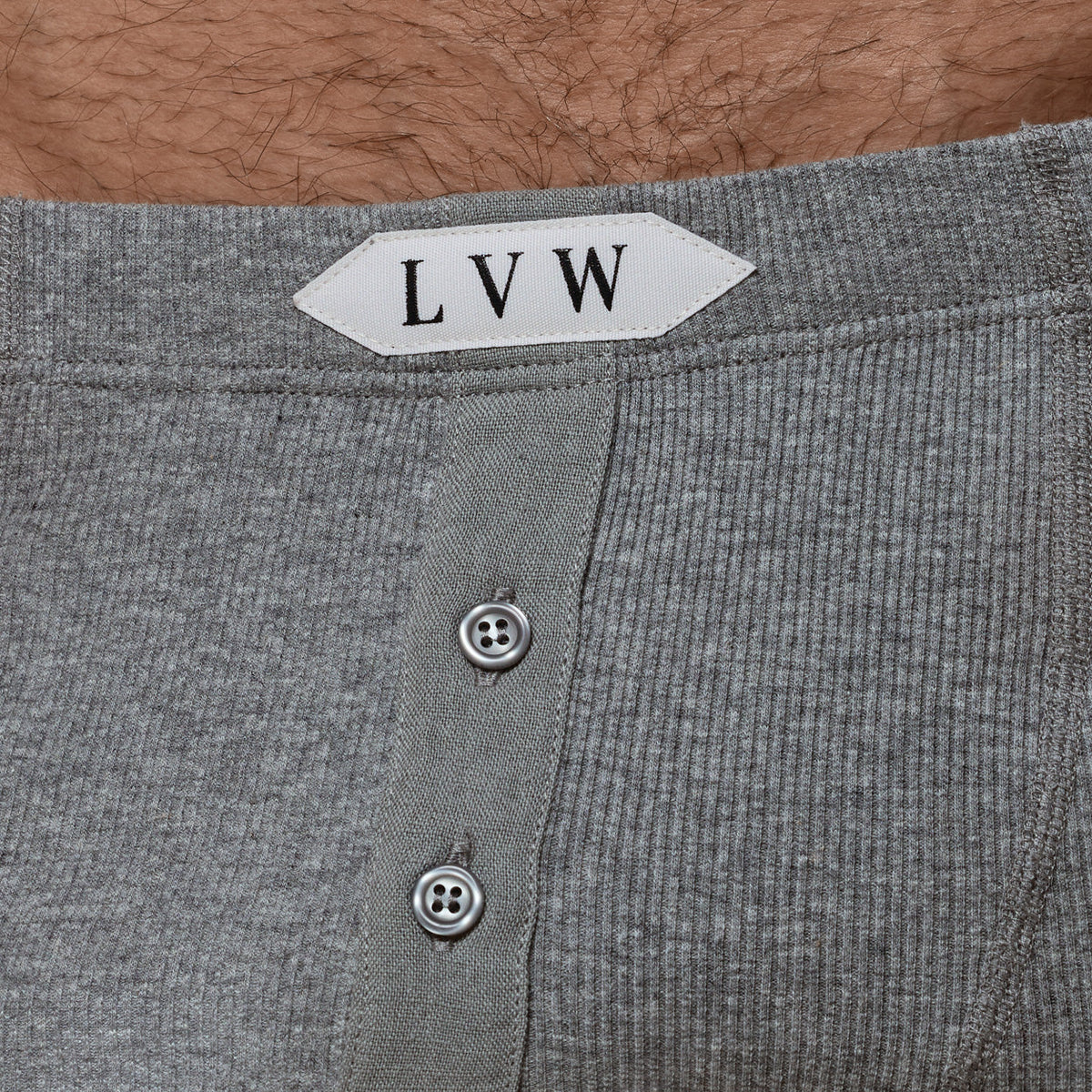 LUXURY BOXER BRIEF ORGANIC COTTON RIB - GREY MELANGE