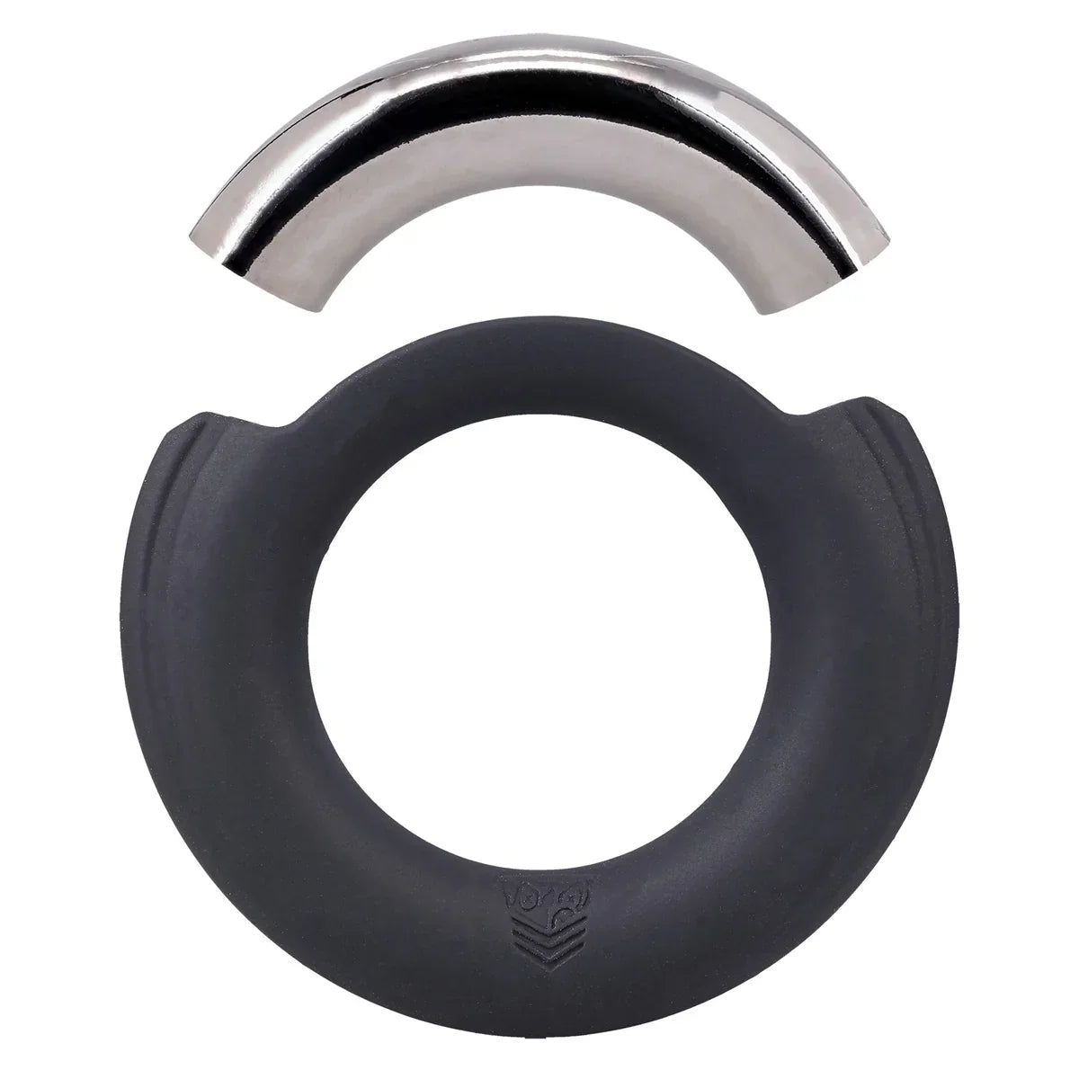 Pinch Zero Silicone-Cased Chrome Cock Ring