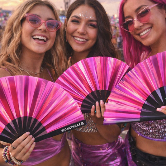 Pink Passion Iridescent XL Festival Fan