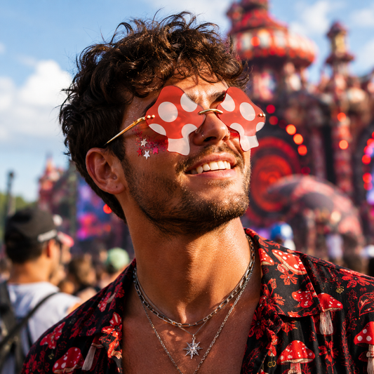 Red Mushroom Colour Therapy Glasses