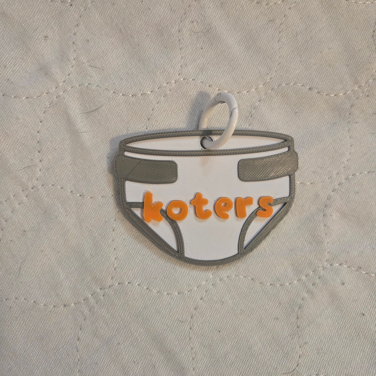 ABDL Diaper, Urinal Keychain / Bag Tag – Colorful Identity Bag Charm