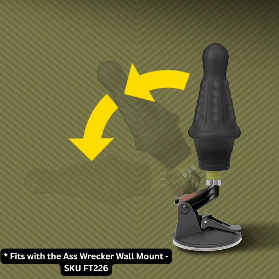 Robo Rammer Rotating Ridge Rimming Dildo with Remote
