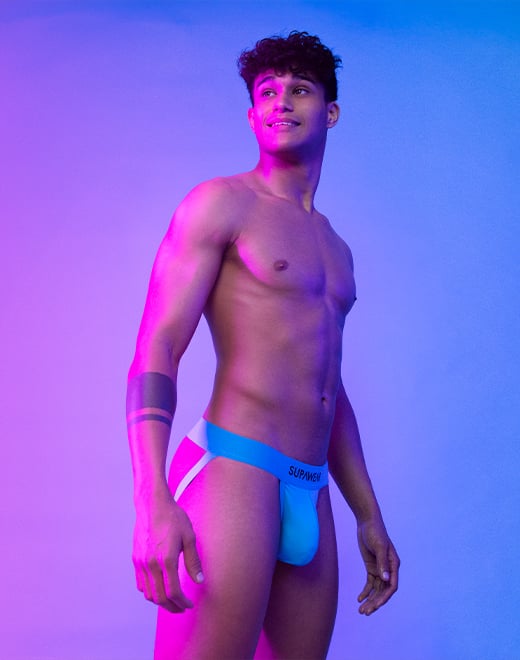 SUPAWEAR Neon Jockstrap Neon Blue