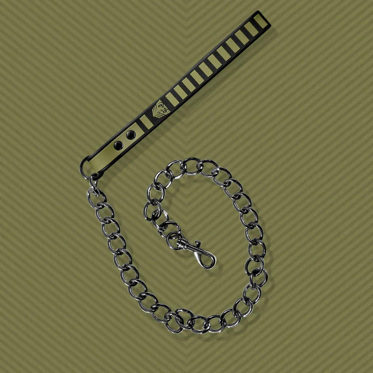 Tactical Velcro Collar and Chain Leash