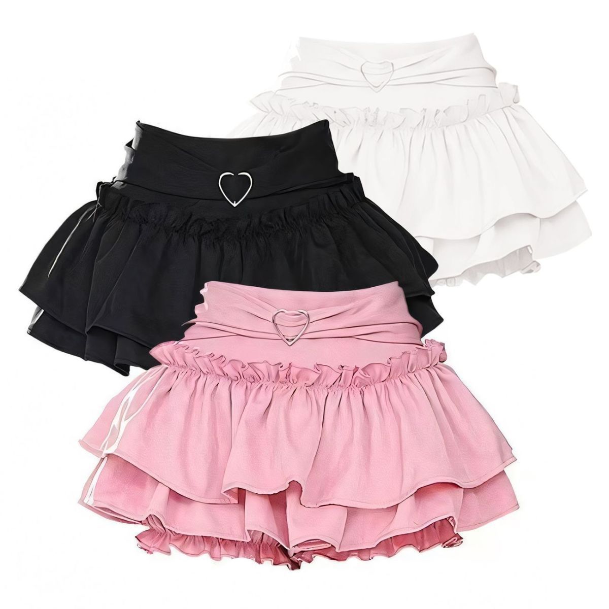 Tiered Ruffle Mini Skirt