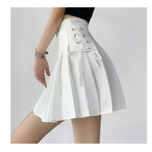 Bowknot Lace Pleated Skirt