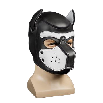 Mr S Leather NEOPRENE Puppy Hood | Black & White