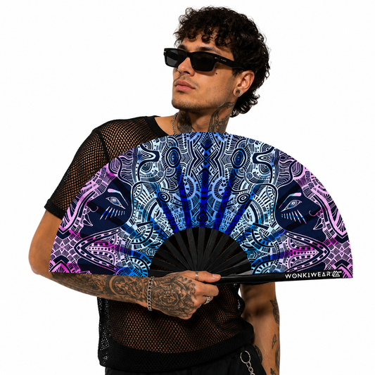 Techno Tribe XL UV Reactive Festival Fan