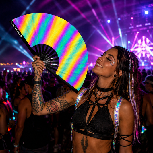 Oil Slick XL Reflective Festival Fan