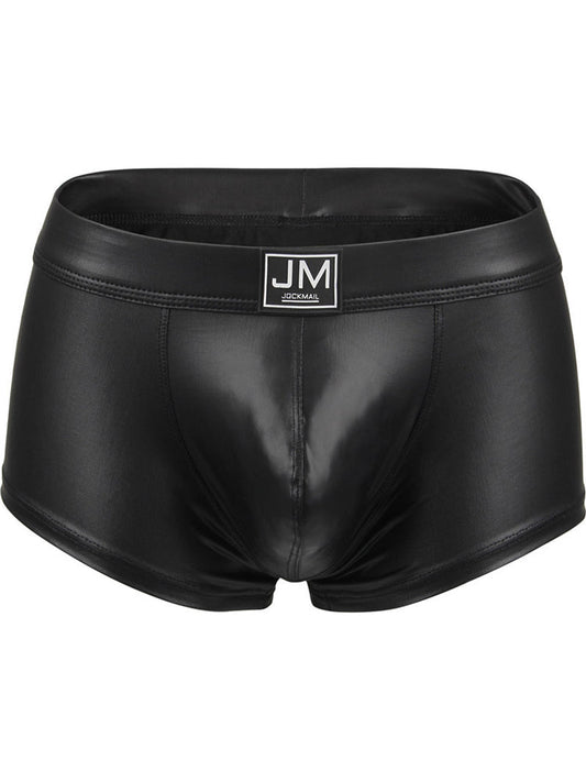 Jockmail Reflective Faux Leather Spandex Trunks