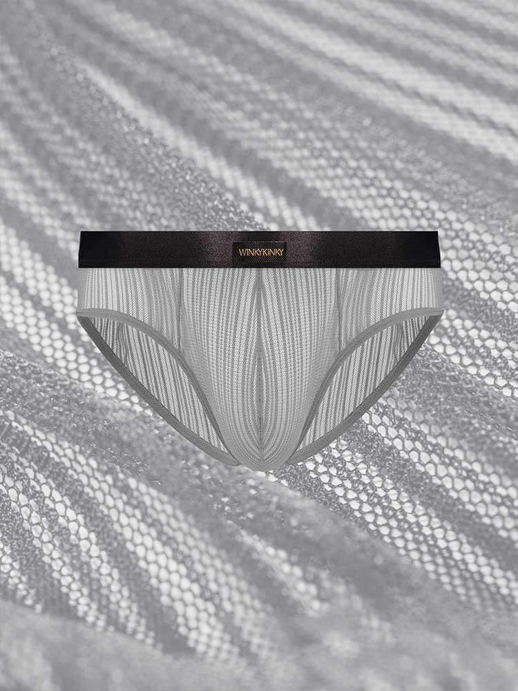 Men's Low-Rise Sexy Sheer Lace Breathable Briefs