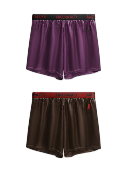 2 Pack Men's Solid Lounge Casual Boxers