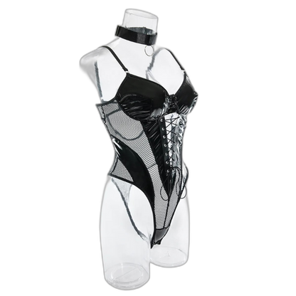 Femme Fierce Choker Mesh Bodysuit