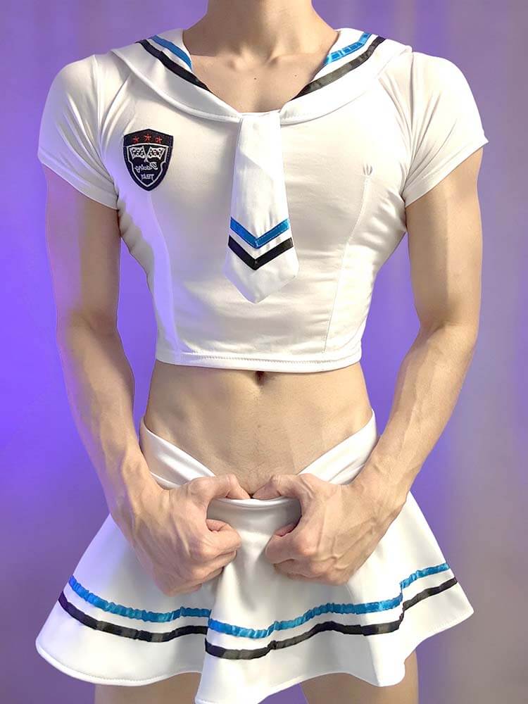 Men's Sexy Navy Sailor Uniform Cosplay Set