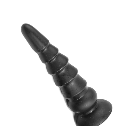 ELITE Liquid Silicone Ridge Rider 8 Inch Small Black