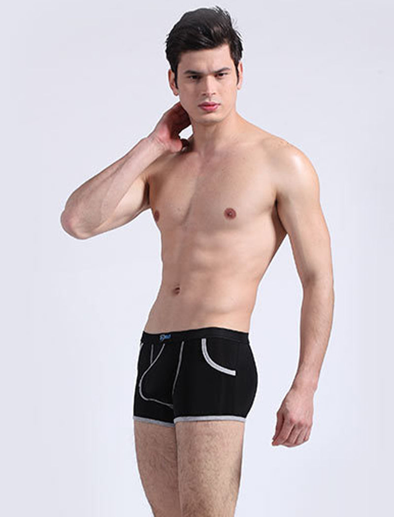 3 Pack Men's Long Leg Boxer Briefs Made of Ultra-Thin Ice Silk with Anti-Wear Elastic