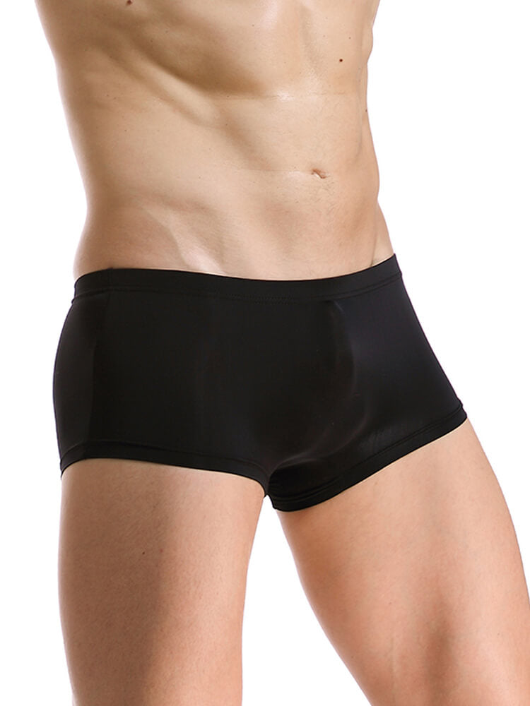 Men's Low-Rise Solid Color Traceless Trunks